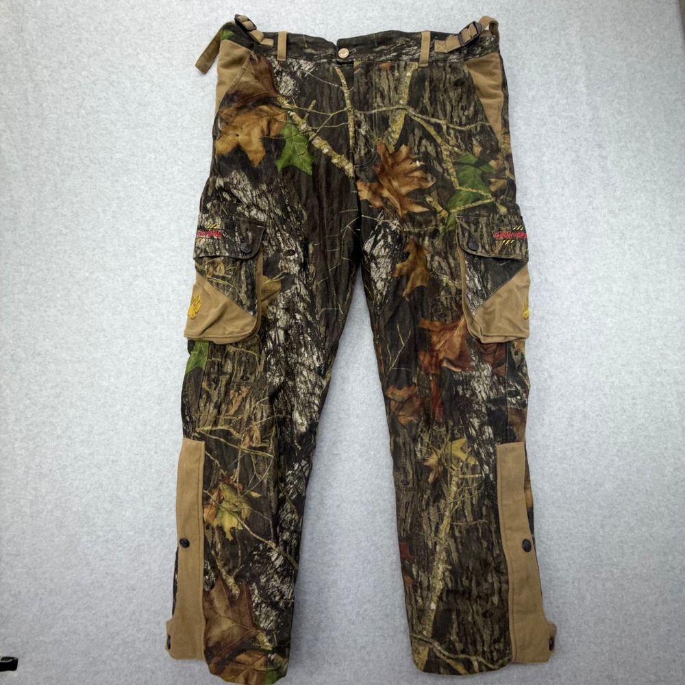 Mad Dog Gear Carnivore Mossy Oak Camo Cargo Pants Mens Large Fleece Lined Adjust